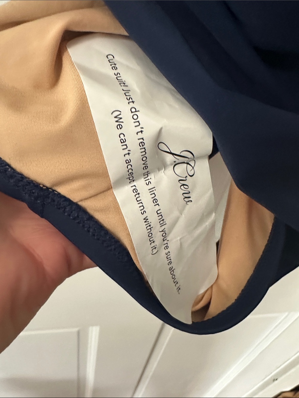 J. Crew Navy Ruched V-Neck One-Piece Swimsuit - Picture 6 of 6